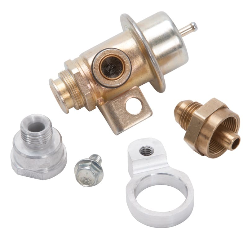 Edelbrock — Edelbrock Fuel Pressure Regulator Kit Rail Mounted -6 An 43-47 PSI
FUEL INJECTION COMPO