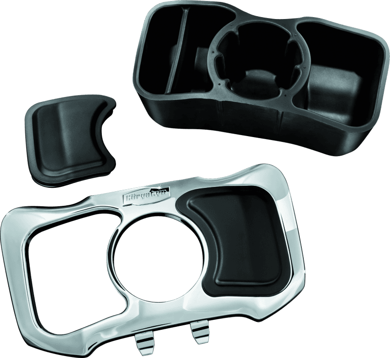 Kuryakyn — Glove Box Cubby and Drink Holder Gloss Chrome
