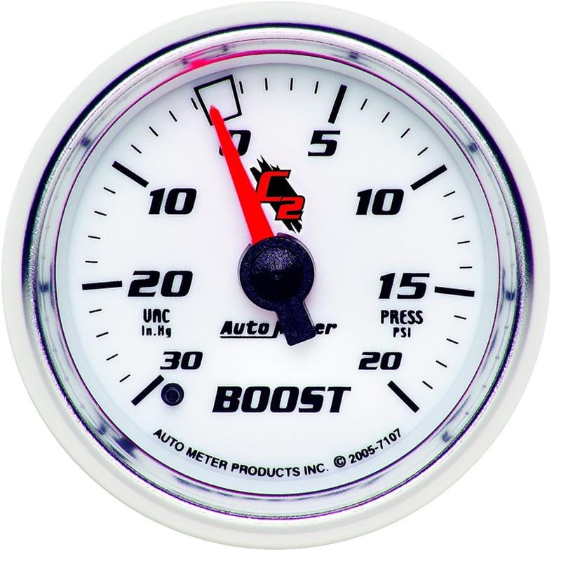 AutoMeter — GAUGE, VAC/BOOST, 2 1/16" , 30INHG-20PSI, MECHANICAL, C2