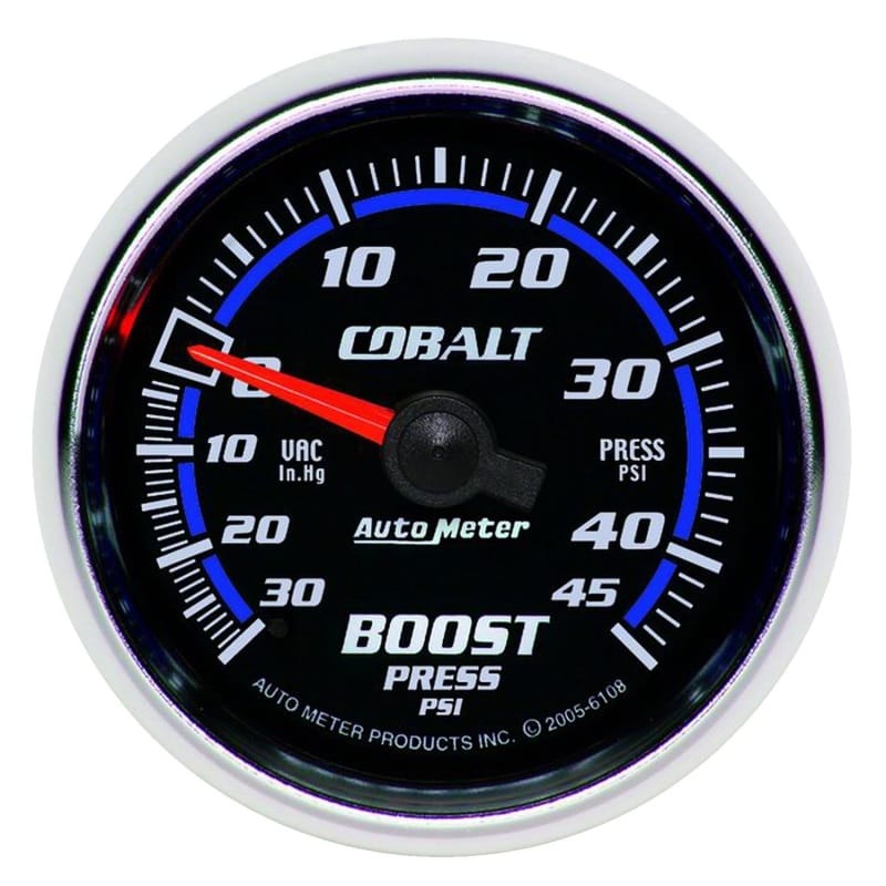 AutoMeter — Autometer Cobalt 52mm 45psi Vacuum Boost Gauge
GA 2" BST 45PSI M CB