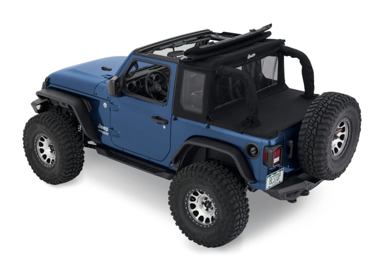 Bestop — Bestop 18-23 Jeep Wrangler JL 2-Door Halftop Soft Top (Premium Black Twill)
Halftop