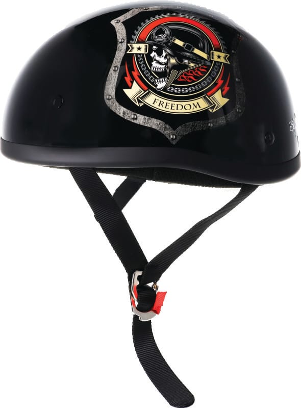 Bikers Choice — Original Freedom Helmet, Black, XS