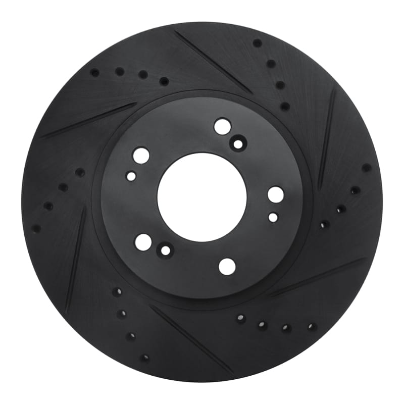 R1 Concepts — R1 04-11 Mitsubishi Endeavor Front Right Drilled & Slotted Black Brake Rotor
R1 Brake Rotor Drill