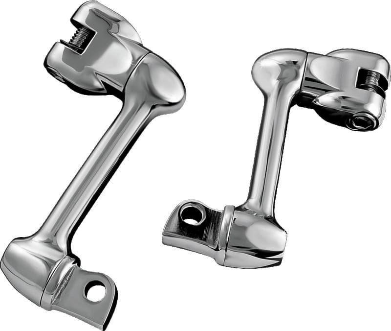 Kuryakyn — Kuryakyn 4in Adjustable Lockable Offsets With Male Mount Adapter Chrome