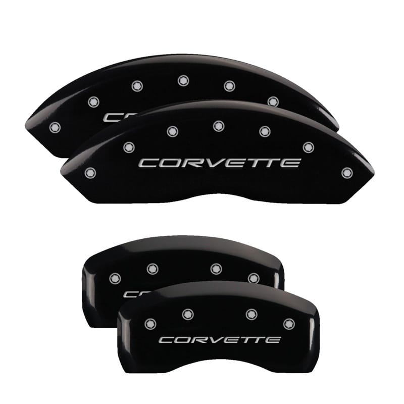 MGP — MGP 4 Caliper Covers Engraved Front & Rear C5/Corvette Black finish silver ch
Caliper Covers