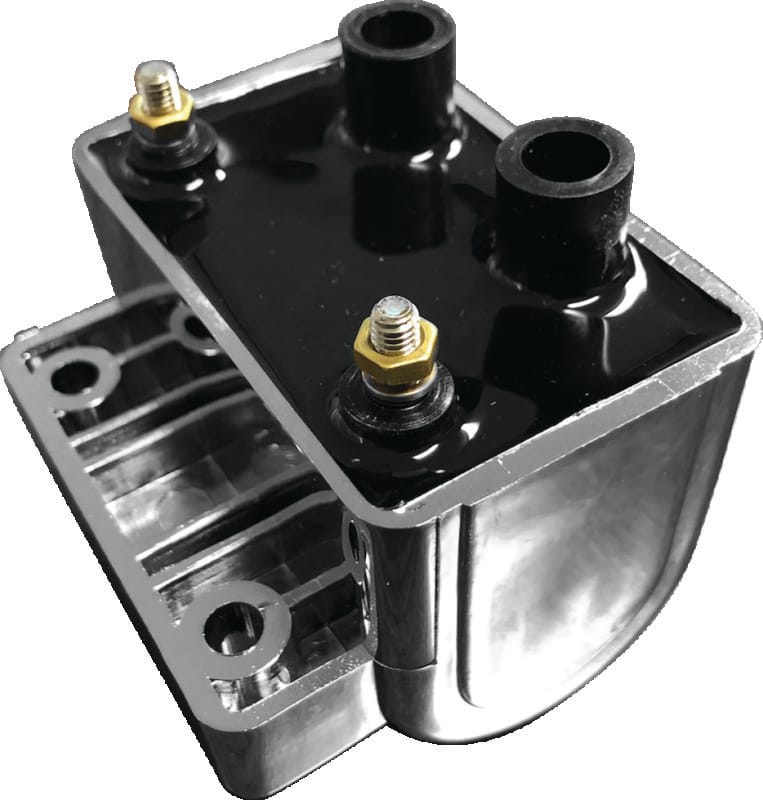 TwinPower — Ignition Coil, Chrome, 5 Ohm, Dual Fire
