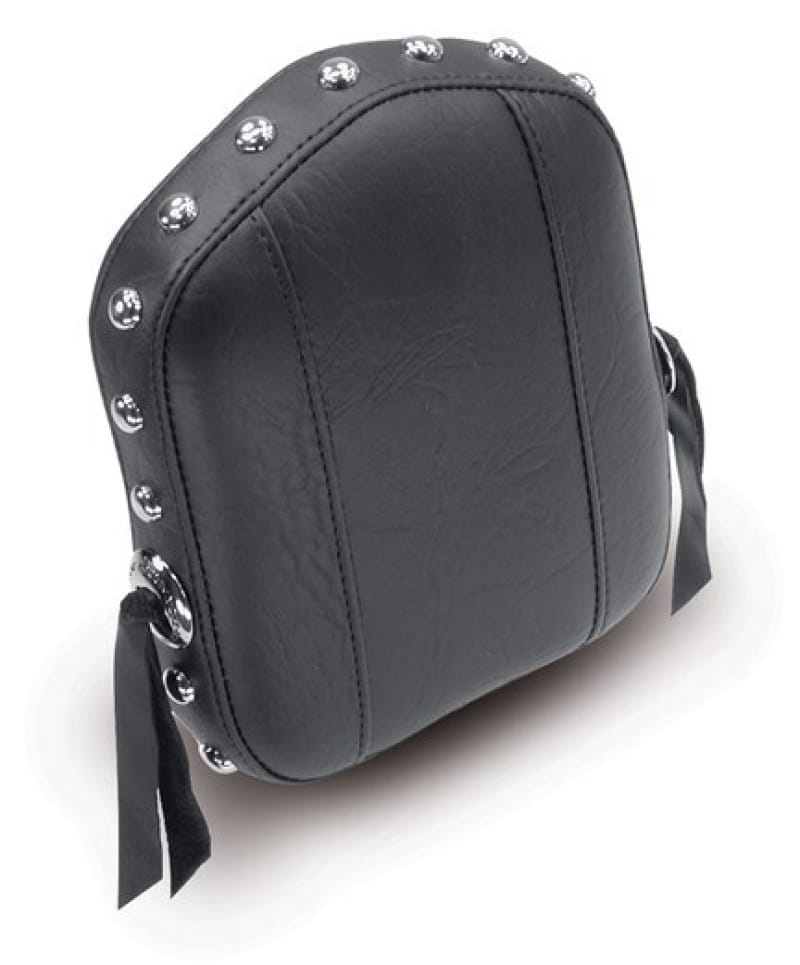 Mustang Motorcycle — Mustang Honda, Suzuki, Yamaha, Kawasaki Sissy Bar Pad (7.5 inch x 9 inch) w/Studs - Black
