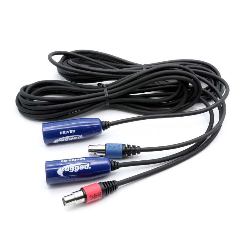 Rugged Radios — Rugged Radios OFFROAD Driver and Co-Driver Intercom Cable Bundle