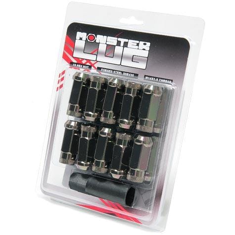 Wheel Mate — Wheel Mate Monster Locking Lug Nut Set of 4 - Black Chrome 14x1.50