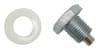 Moroso — Moroso Oil Pan Drain Plug w/Nylon Washer - Clear Zinc