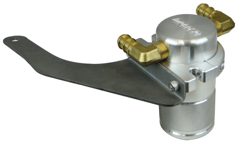 Moroso — Moroso 15-18 Ford Mustang EcoBoost Air/Oil Separator Catch Can - Small Body - Billet Aluminum
