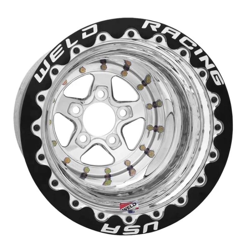 Weld — Weld AlumaStar 2.0 15x16 - 5x127 BP - 5in BS Polished/Black Bead Lock Wheel
15x16 Alumastar DBL