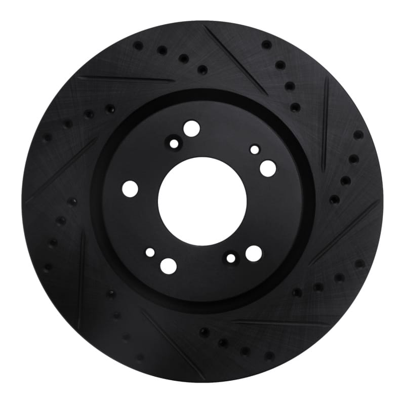 R1 Concepts — R1 04-12 Mitsubishi Eclipse Front Right Drilled & Slotted Black Brake Rotor
R1 Brake Rotor Drill