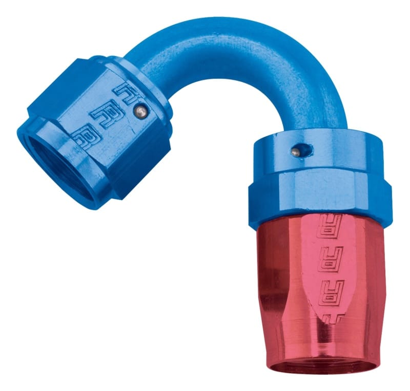 Russell — Russell Performance -8 AN Red/Blue 120 Degree Full Flow Swivel Hose End (With 3/4in Radius)
Hose Fitting