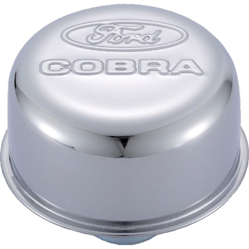 Ford Racing — Ford Racing Chrome Breather Cap w/ Ford Cobra Logo
Oil Breather Cap