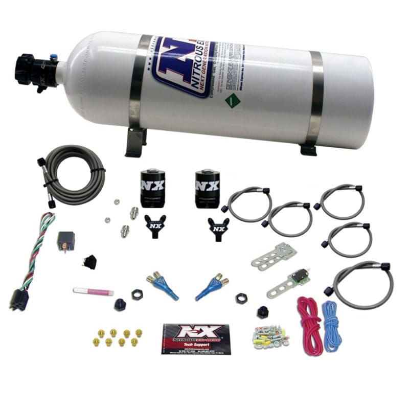 Nitrous Express — Nitrous Express Dodge EFI Full Race Dual Nozzle Nitrous Kit (100-300HP) w/15lb Bottle
Injection System Kit
N2OSys