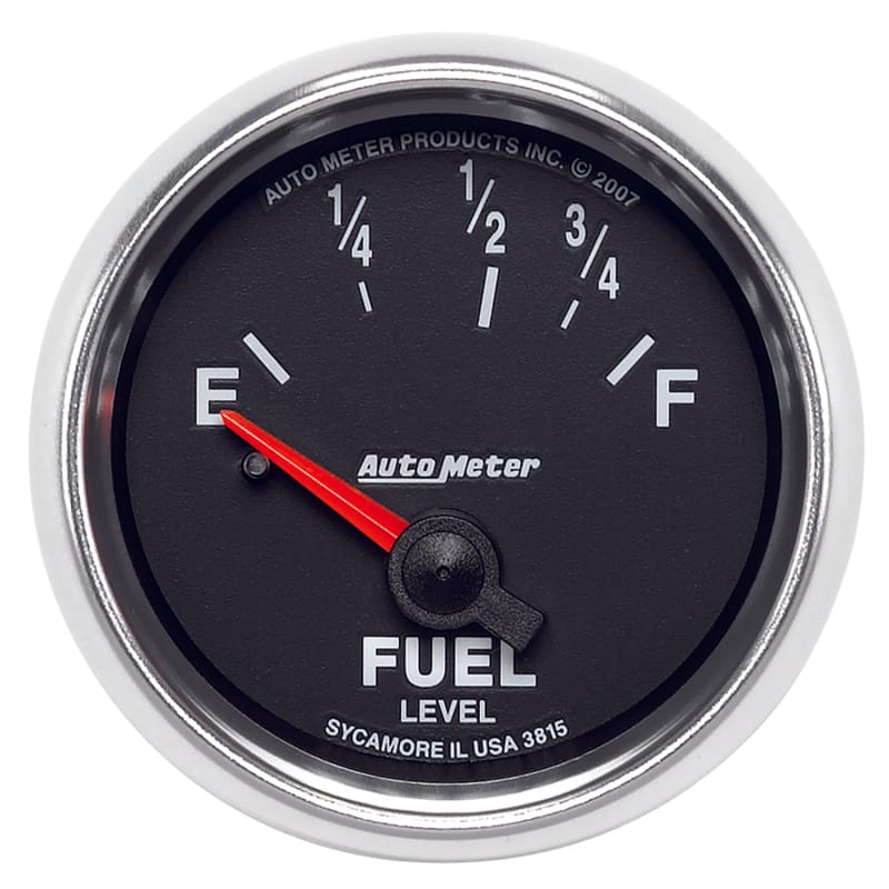 AutoMeter — AutoMeter Gauge Fuel Level 2-1/16in. 73 Ohm(e) to 10 Ohm(f) Elec Gs
2-1/16" FUEL LEVEL,