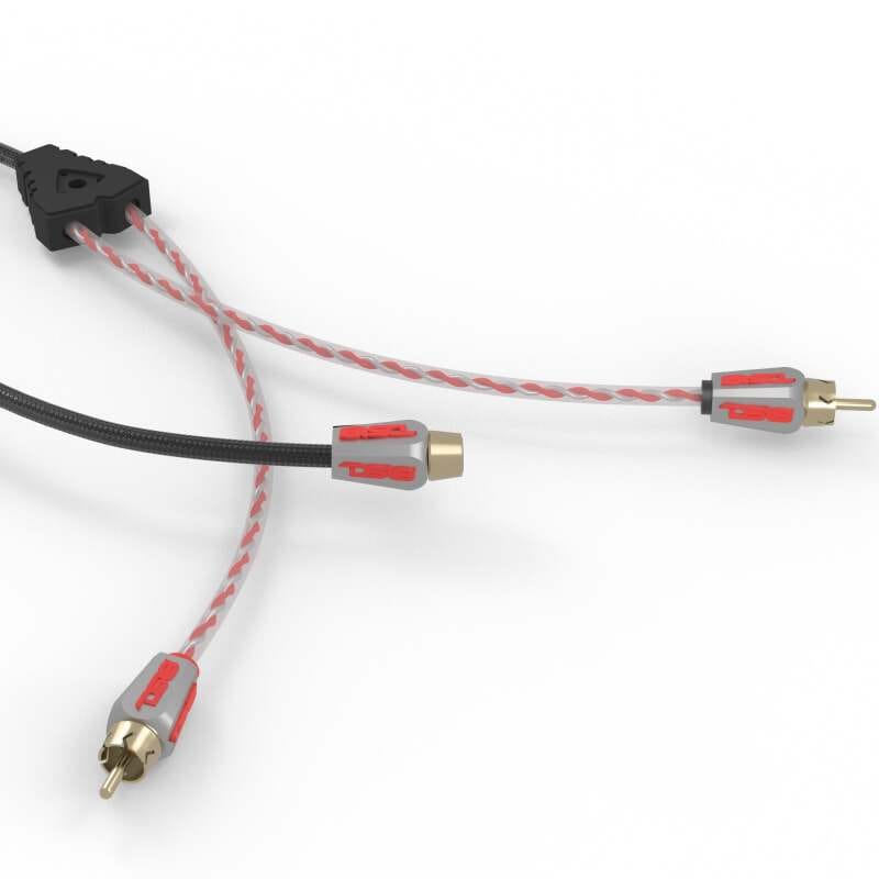 DS18 — DS18 Level 3 RCA Wire Y Connector 1 Female to 2 Male Black + Red Kit