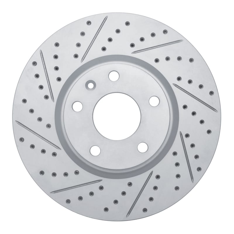 R1 Concepts — R1 14-19 Chevrolet Corvette Front Left Drilled & Slotted Geo-Carbon Rotor
