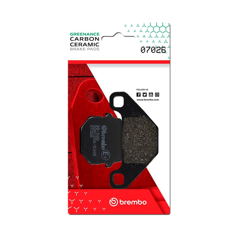 Brembo OE Powersports — Brembo OE Peugeot Speedfight/Peugeot Squab/Peugeot Trekker Carbon Ceramic Brake Pad - Front