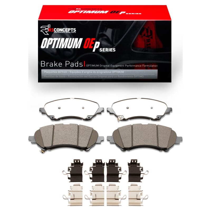 R1 Concepts — R1 23-25 Nissan ARIYA Front Optimum OE Pads & Hardware Kit