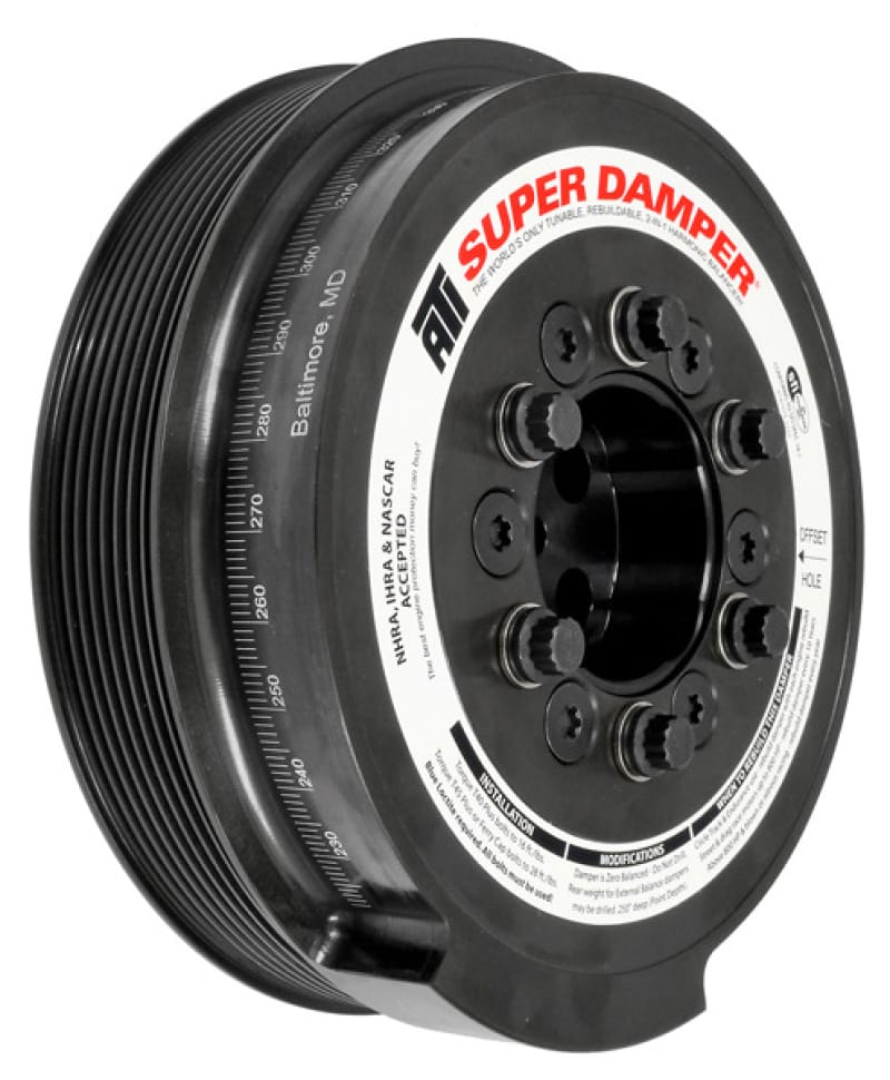 ATI — ATI Damper - 7.95in - Steel - 8 Grv - Ford 6.0 - Powerstroke - 03-07 - Ext Bal - 3 Ring - Diesel