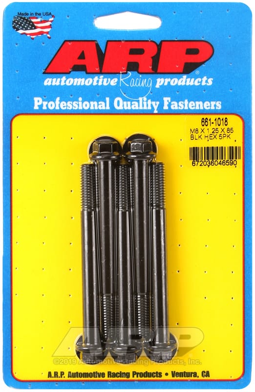 ARP — ARP M8 x 1.25 x 85 hex black oxide bolts