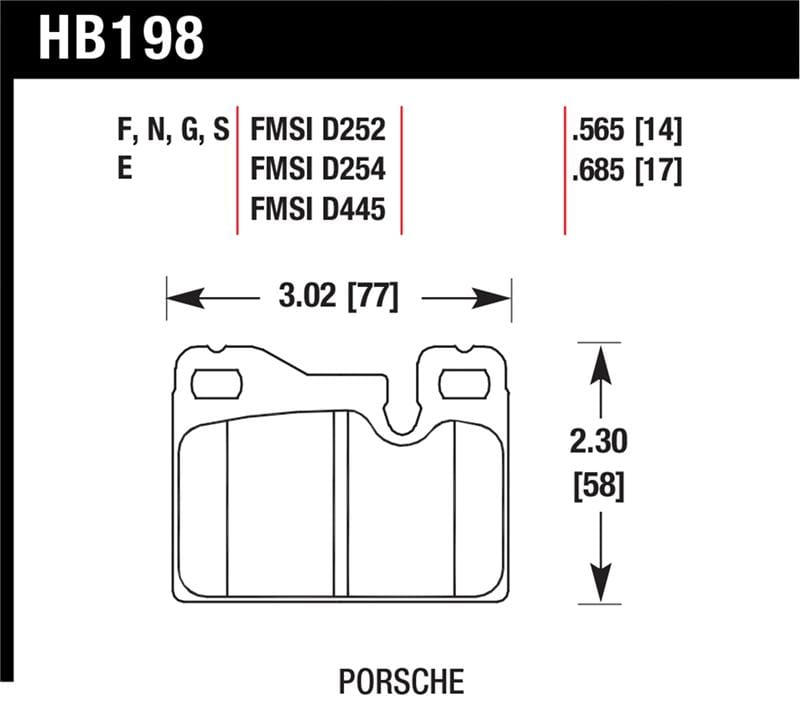 Hawk Performance — Hawk 77-88 Porsche 924 / 78-85 & 92-95 928 / 83-91 944 DTC-60 Rear Race Brake Pads
Disc Brake Pad
