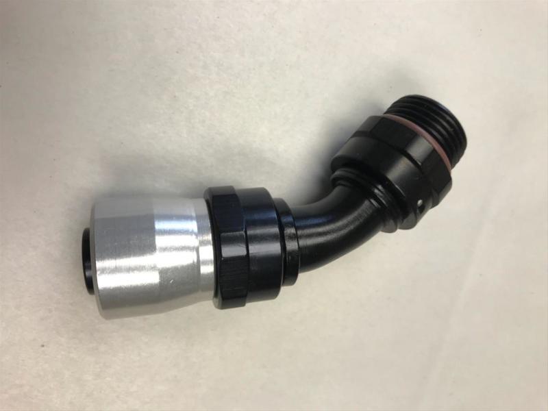 Fragola — Fragola -10AN Male Rad. Fitting x 45 Degree Sport Crimp Hose End