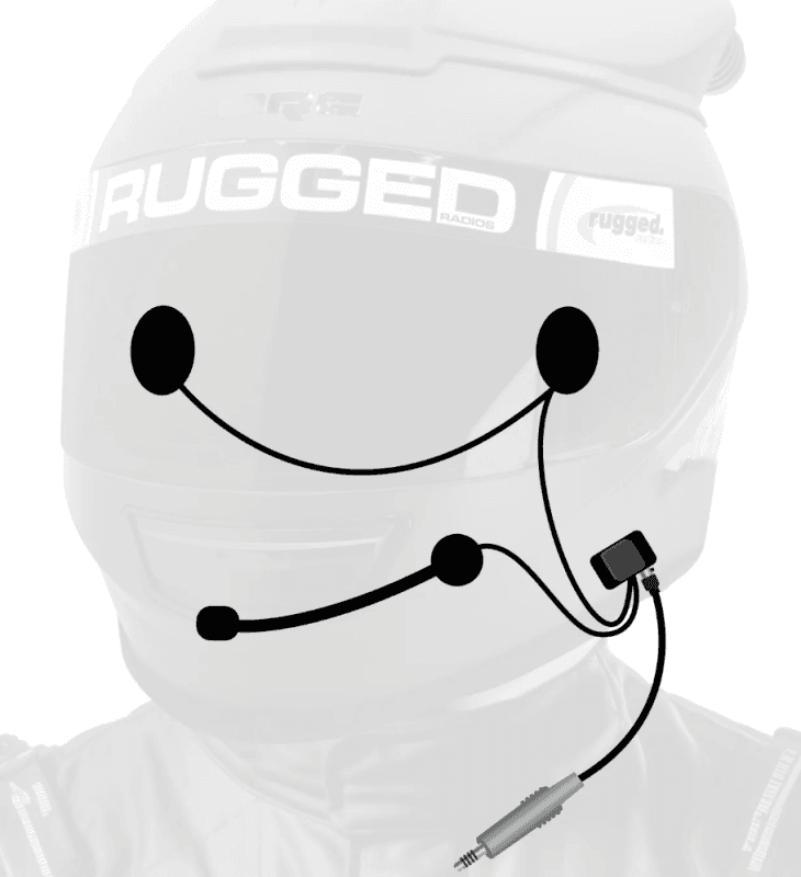 Rugged Radios — Rugged Radios Wired Offroad and STX Stereo - Helmet Kit w/Alpha Audio Speakers and Mic