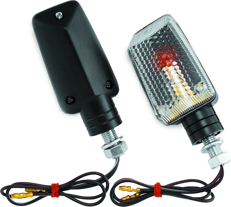 BikeMaster — Mini Stalk, Amber Bulb, Clear Lens, Black Housing