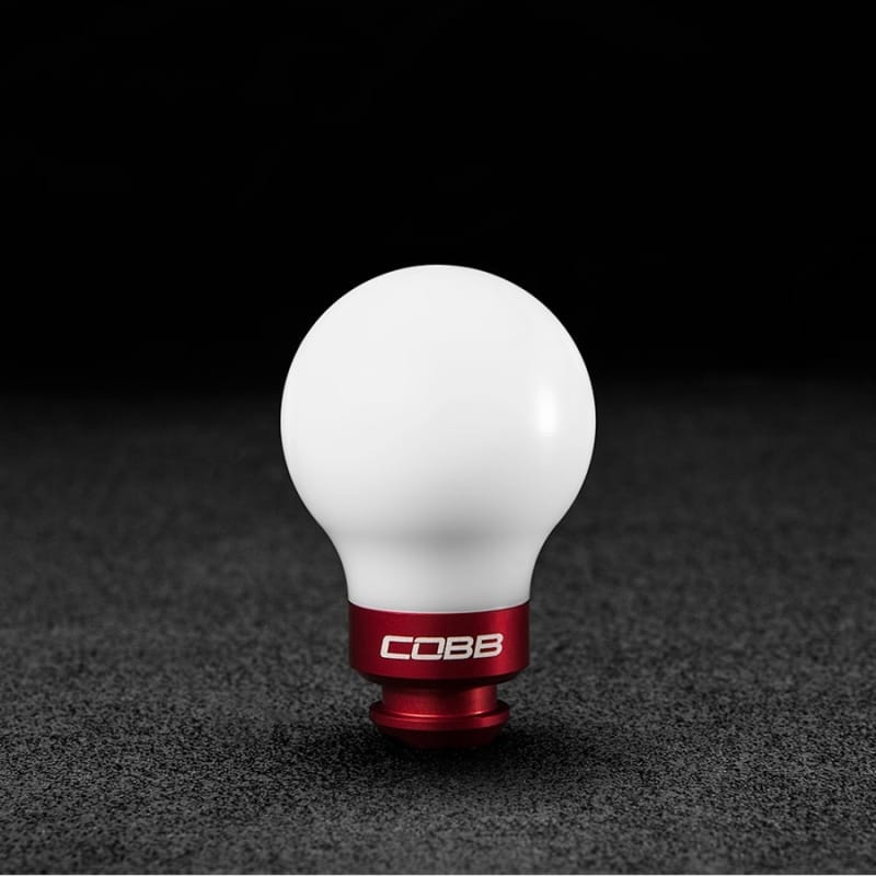 COBB — Cobb Subaru 5-Speed COBB Knob - White w/ Race Red