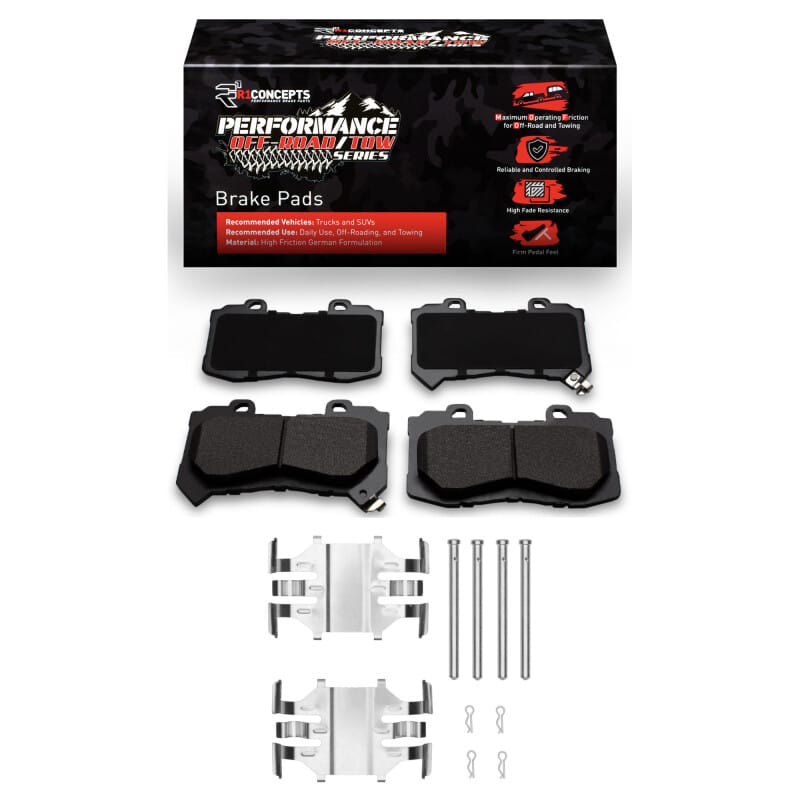 R1 Concepts — R1 2015-2020 Chevrolet Colorado Front Performance Off-Road/Tow Brake Pads & Hardware Kit
R1 Performance Off-R