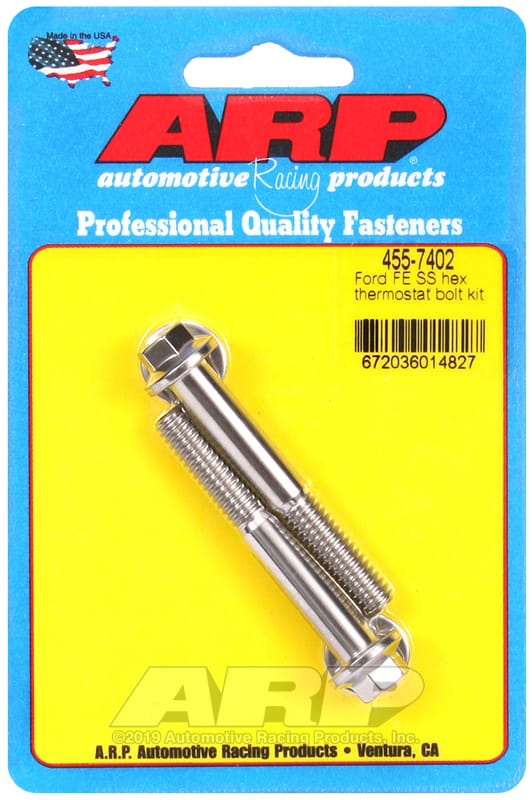 ARP — ARP Ford FE SS Hex Thermostat Bolt Kit