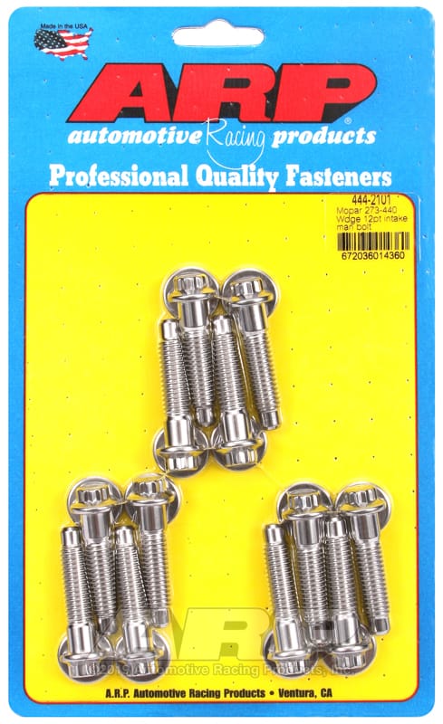 ARP — ARP Mopar 273-440 Wedge 12pt Intake Manifold Bolt Kit