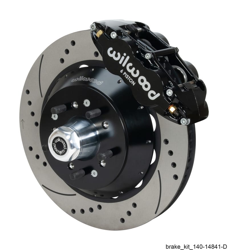 Wilwood — Wilwood Narrow Superlite 6R Black Front Big Brake Kit Ford 14in Drilled/Slotted Rotor
BRAKE KIT