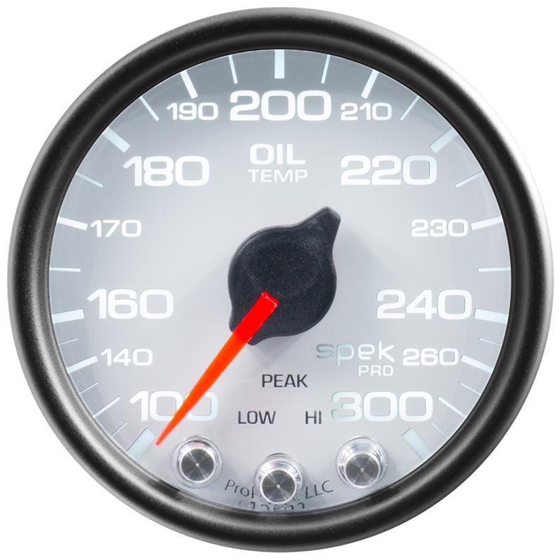AutoMeter — Autometer Spek-Pro Gauge Oil Temp 2 1/16in 300f Stepper Motor W/Peak & Warn Wht/Blk
GA 2" OILT WCB SPEK