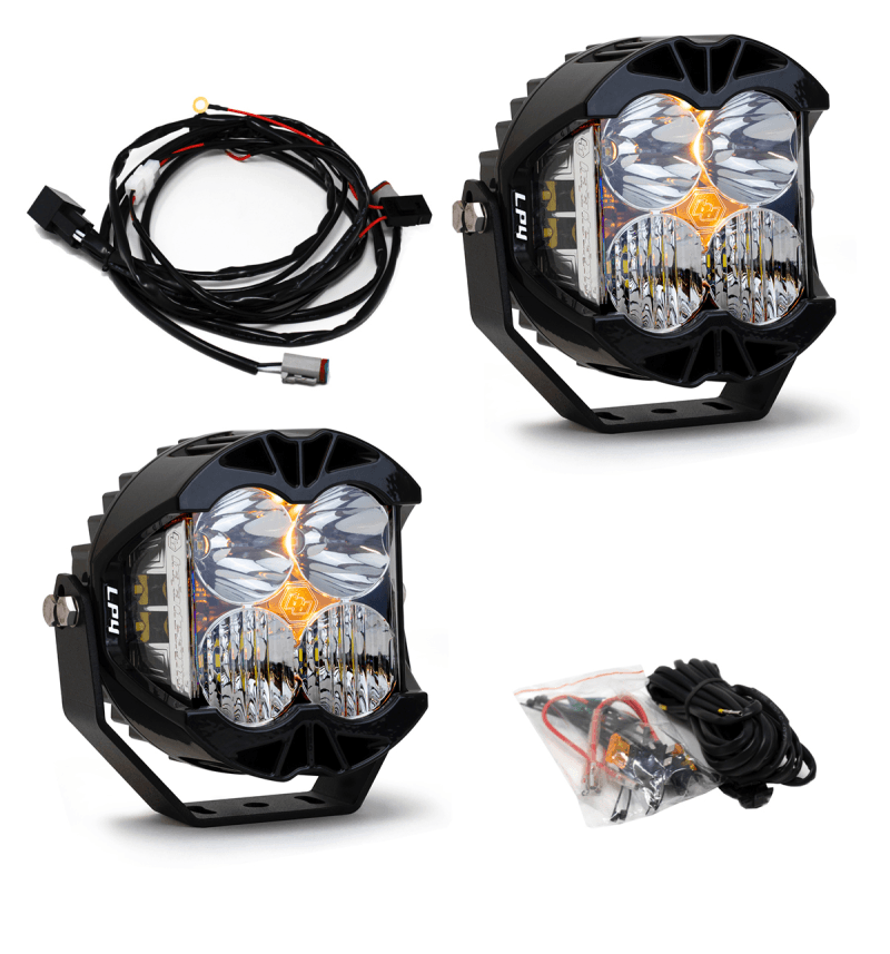 Baja Designs — Baja Designs Jeep JL/JT Rubicon Steel Bumper LED Light Kit LP4 w/Upfitter