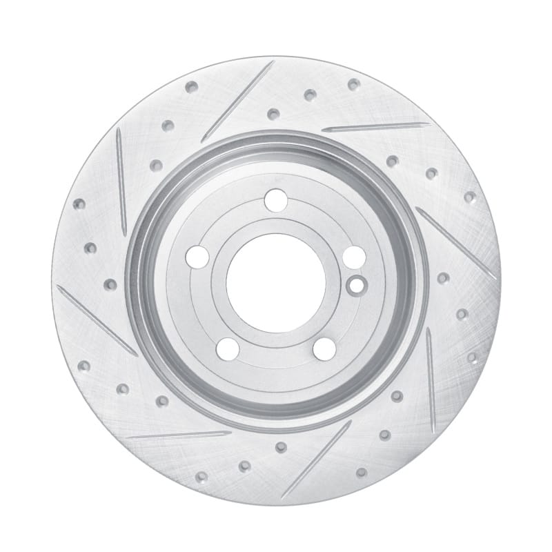 R1 Concepts — R1 2020-2025 Mercedes-Benz EQB 300 Rear Left Drilled & Slotted Silver Brake Rotor
R1 Brake Rotor Drill