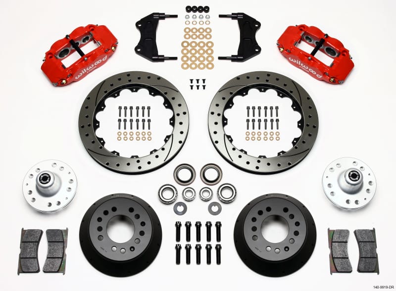 Wilwood — Wilwood Narrow Superlite 6R Front Hub Kit 12.88in Drill Red WWE ProSpindle
BRAKE KIT