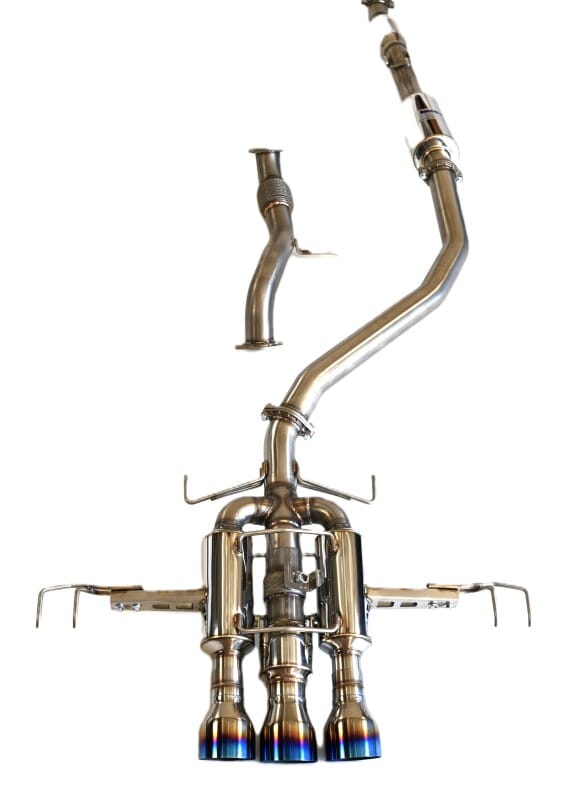 Invidia — Invidia 22+ HONDA CIVIC TYPE-R FL5 R400 SINGLE LAYER TI TIP FULL CAT-BACK (NON POLISH PIPE)