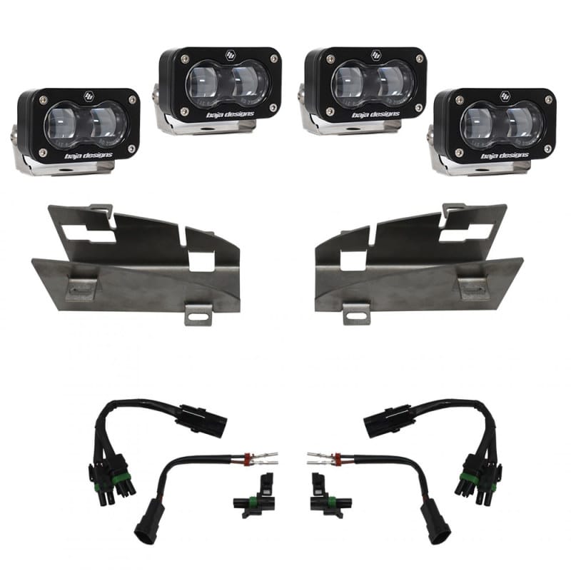 Baja Designs — Baja Designs 19-22 Dodge RAM 1500 Rebel / 21-22 1500 TRX S2 SAE Dual Fog Pocket Light Kit - Clear