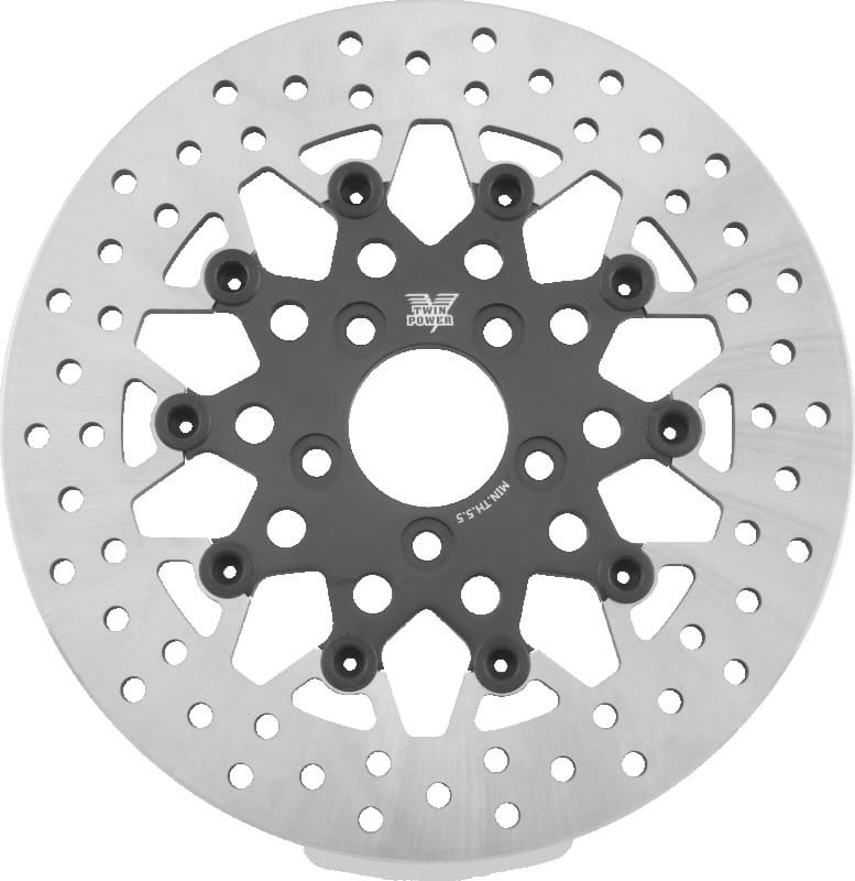TwinPower — Floating Rotor Mesh Black, Rear, 11.8 in.