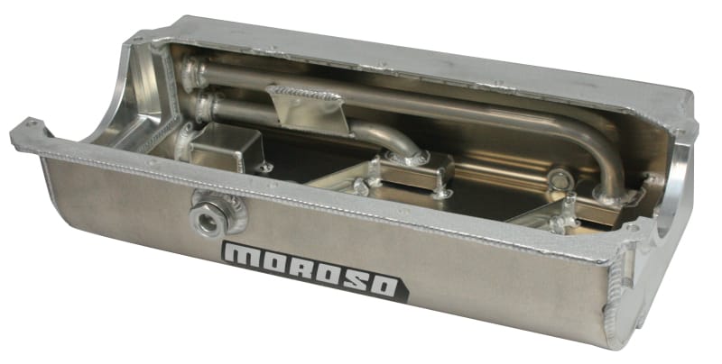 Moroso — Moroso Donovan H/C 410 Small Block (w/Three Pick Ups) Sprint Car Dry Sump 6.5in Aluminum Oil Pan