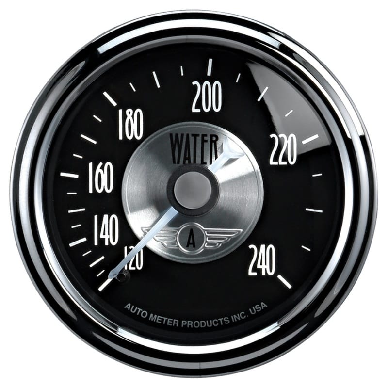 AutoMeter — Autometer Prestige Series Black Diamond 2-1/16in 120-240 Deg F Water Temp Gauge
2-1/16" WATER TEMP,