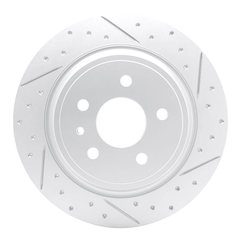 R1 Concepts — R1 13-20 Ford Fusion Rear Right Drilled & Slotted Geo-Carbon Rotor
