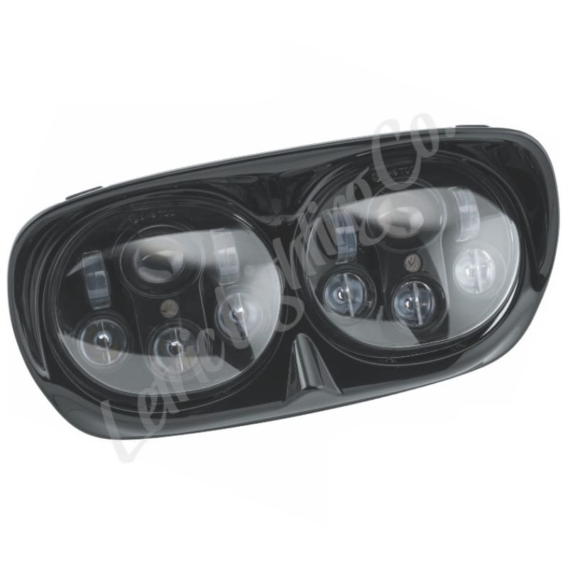Letric Lighting — Letric Lighting 98-13 Glide Models LED Black Headlight & Housing Dual 5.75 Projector Lamps