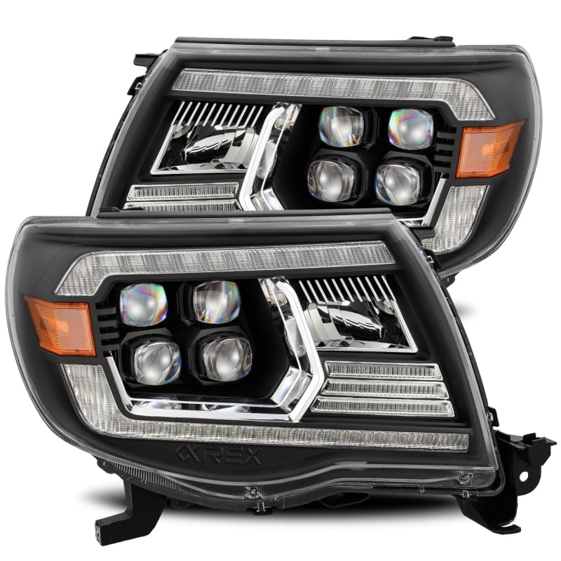 AlphaRex — AlphaRex 05-11 Toyota Tacoma NOVA LED Projector Headlights Plank Style Black w/Activ Light/DRL
Projector Headlights