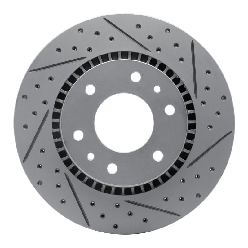 R1 Concepts — R1 06-09 Buick Rainier Front Right Drilled & Slotted Geo-Carbon Rotor
