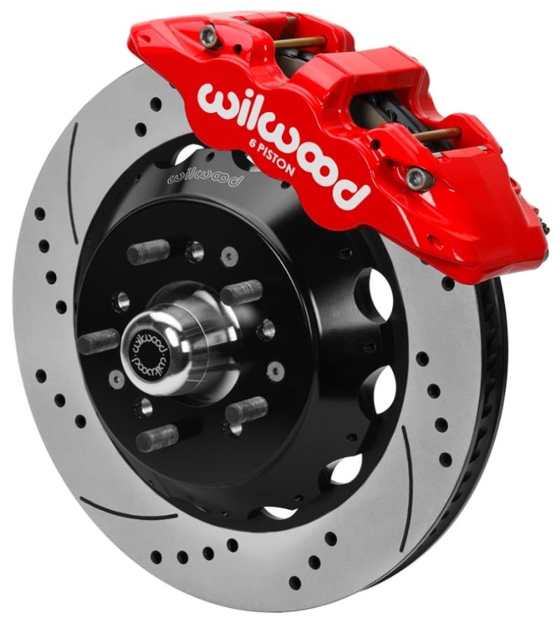 Wilwood — Wilwood Aero6 Big Brake Front Kit 14.00in D/S Red 67-69 Chevrolet Camaro w/ Wilwood AFX Pro Spindle